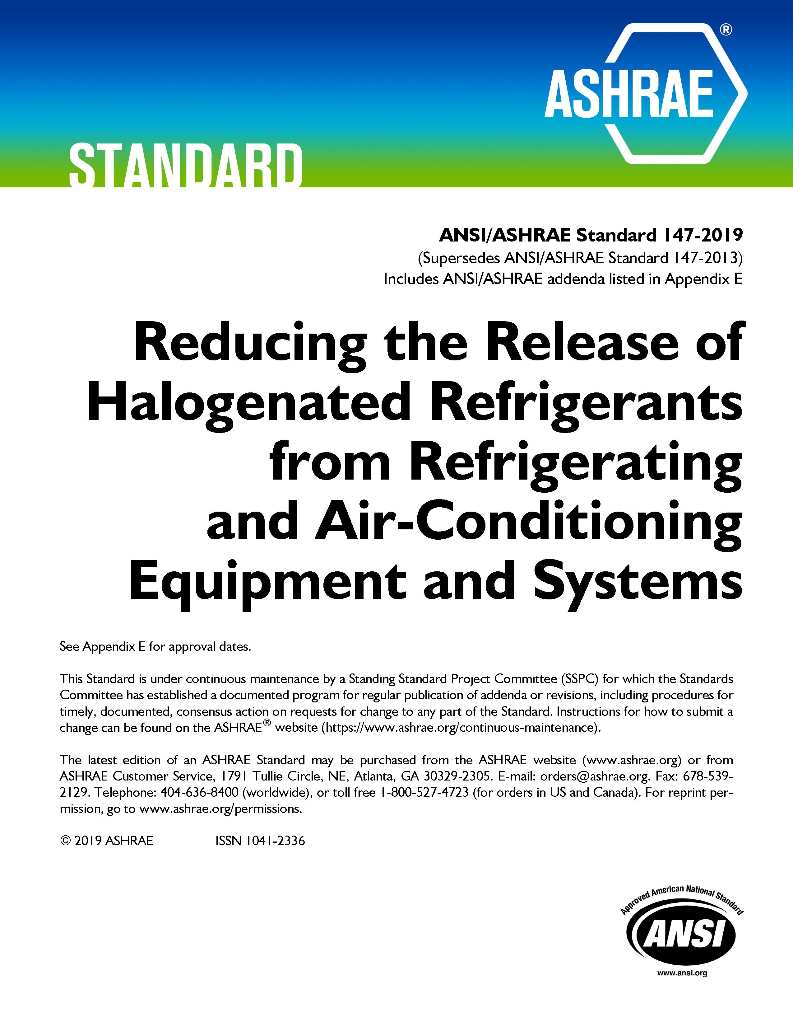 ASHRAE Updates Halogenated Refrigerants Standard | ashrae.org